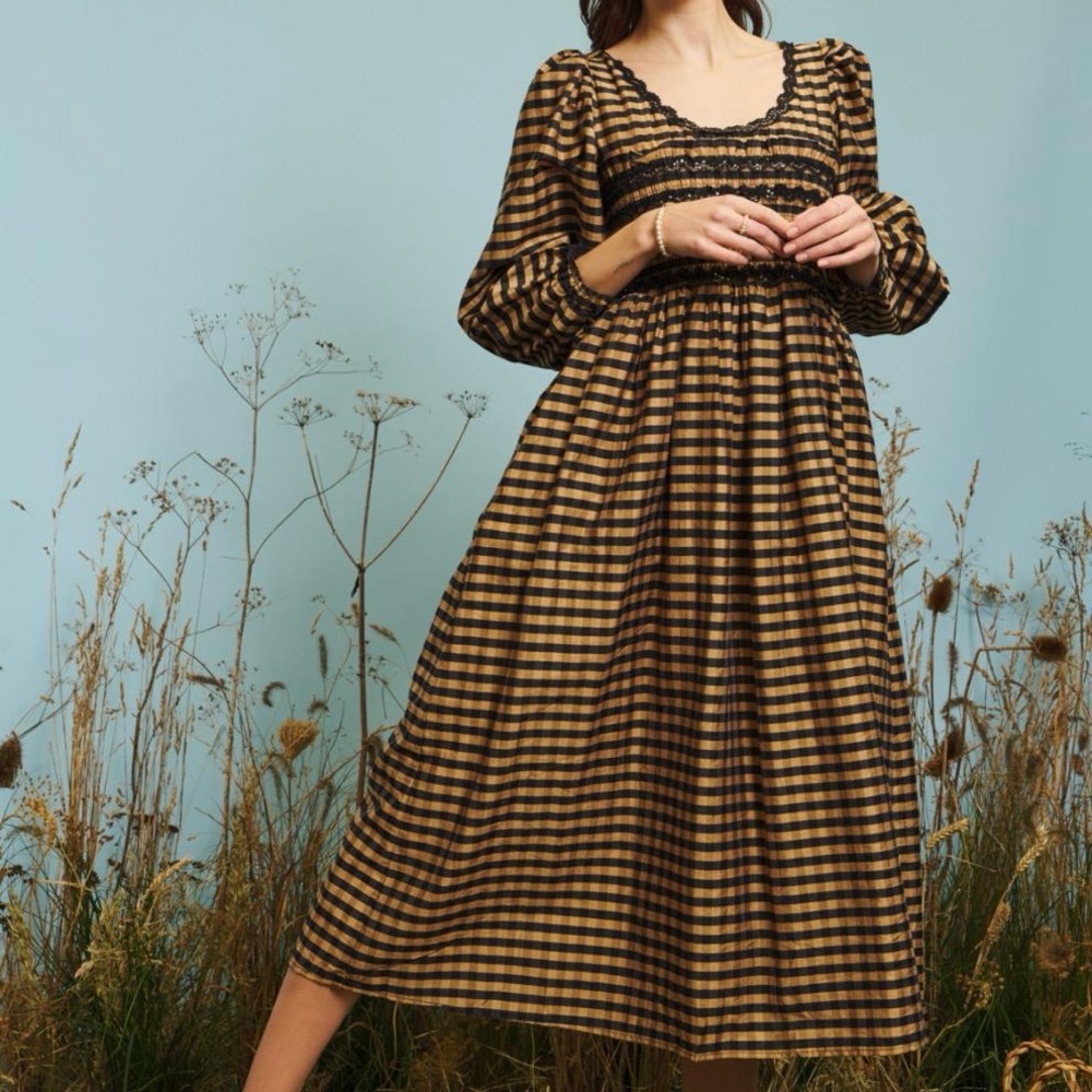 Sister Jane Dream Flock Checked Midi Dress